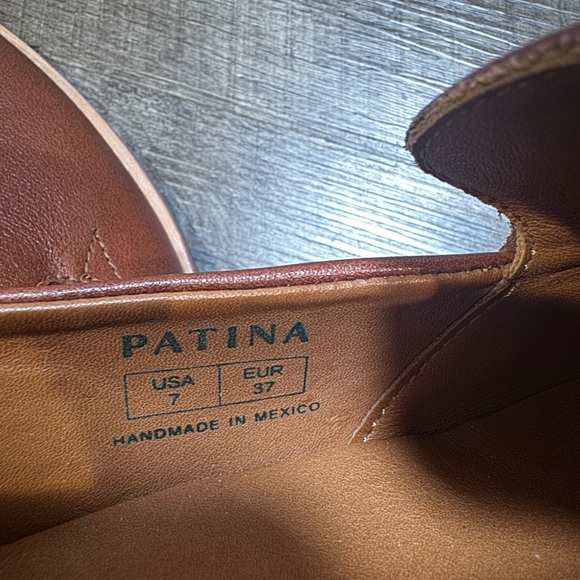 Portland Leather Goods Patina Cognac Rounded Leather Loafers Women Size 7 EUC - Picture 11 of 11